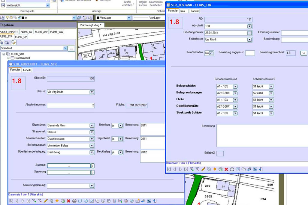 Screenshot Geoinformationssystem