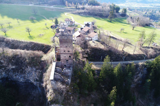 Sils i.D., Burg Campi, Aufnahmen mit Drohne, HMQ AG