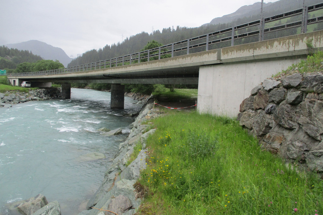 HMQ AG, Geländemodell Hinterrheinbrücke Splügen