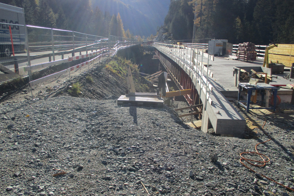 HMQ AG, Hilfsbrücke, Projekt Anschluss Splügen, Brückensanierung